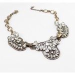Iced Marquise Crystal Encrusted Statement Necklace 